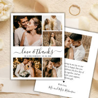 Casamento de Colagem Fotográfica de Obrigados e Am