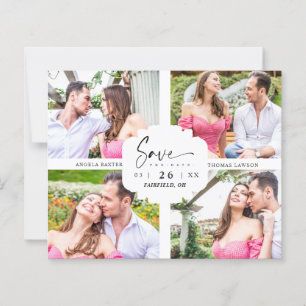 Casamento de Colagem Moderna Minimalista com Fotos