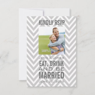 Casamento de Comer Beber e Ser Casado RSVP Chevron
