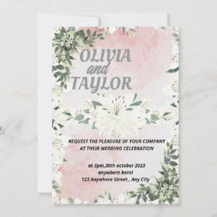 Casamento de Convite de Script Fofo