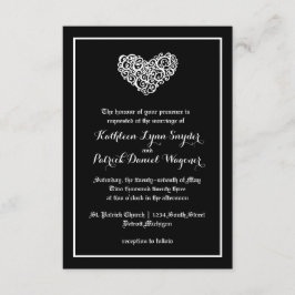 Casamento de Coração Suave - Convite de Casamento 