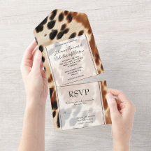 Casamento de Cowhide Castanho Ocidental