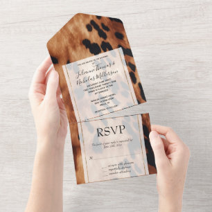 Casamento de Cowhide Castanho Ocidental
