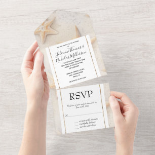 Casamento de Cream Peach Starfish Beach