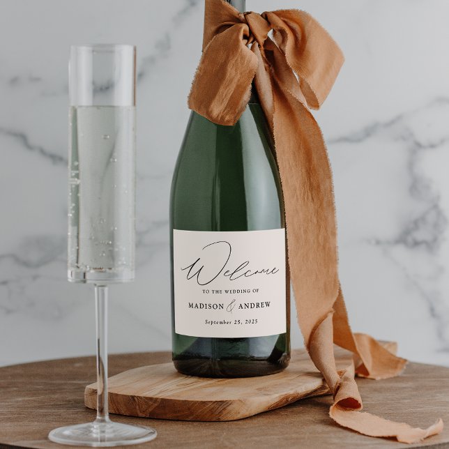 Casamento de Creme de Script Elegante Moderno (Criador carregado)