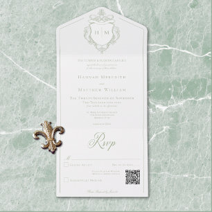 Casamento de Crest de Aves da China Verde Elegante