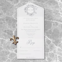 Casamento de Crest de Aves da Cinza Elegante Chino