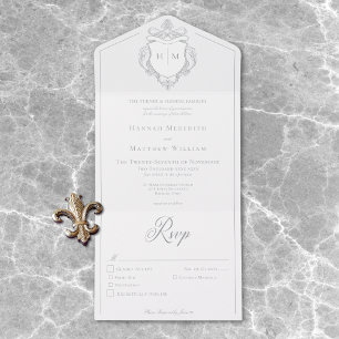 Casamento de Crest de Aves da Cinza Elegante Chino