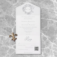 Casamento de Crest de Aves da Cinza Elegante Chino