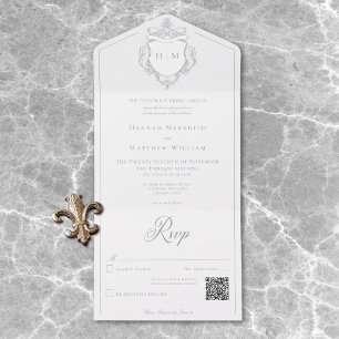 Casamento de Crest de Aves da Cinza Elegante Chino