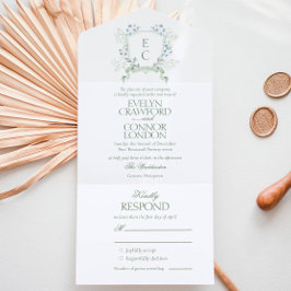 Casamento de Crest Floral Elegante