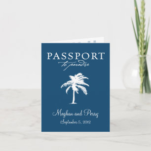 Casamento de Cruzeiro nas Bahamas - Convite com Pa