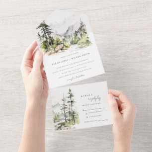 Casamento de Desenho da Paisagem de Montanha de Mo