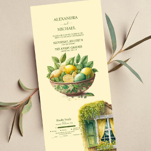 Casamento de Destino com Aquarela de Limão Cítrico
