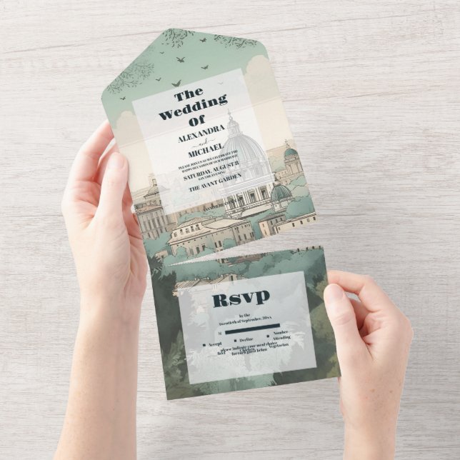 Casamento de Destino de Itália Roma (Aba destacável)