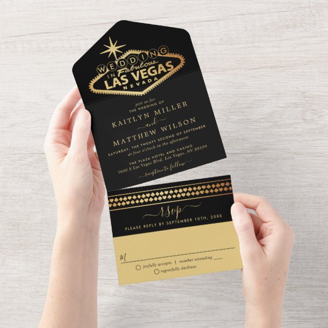 Casamento de Destino de Las Vegas (Aba destacável)