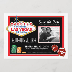 Casamento de Destino de Vegas Salve o Convite de D