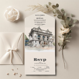 Casamento de Destino de Watercolor New York