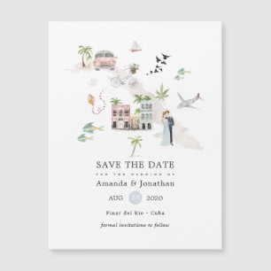 Casamento de Destino em Cuba com Aquarela