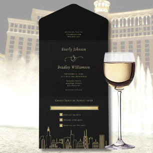Casamento de Destino em Las Vegas Elegante Preto D