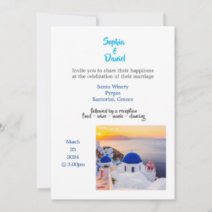 Casamento de Destino - Santorini, Convite à Grécia