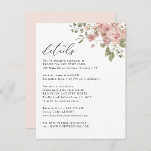 Casamento de Detalhes da Informação Floral Rosa Ro