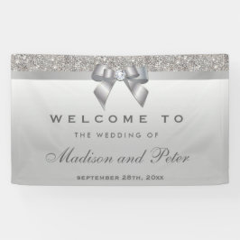 Casamento de diamante de prata do arco dos Sequins