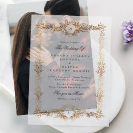 casamento de dois monogramas com estrutura botânic