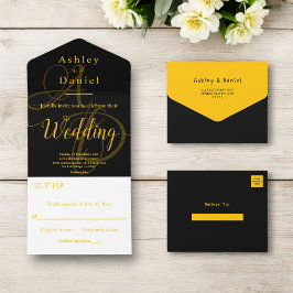 Casamento De Dourado E Preto Chic Elegante