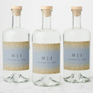 Casamento de Dusty Blue e Glitter Dourado