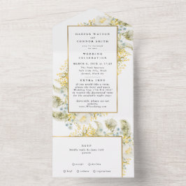 Casamento de Elegante de Flor Selvagem com Frame D