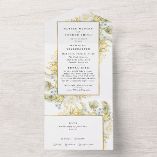 Casamento de Elegante de Flor Selvagem com Frame D
