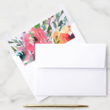 Casamento de Elegante Floral de Cores Aquáticas Ne