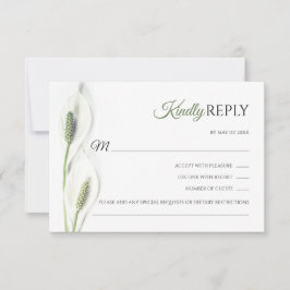 Casamento de Elegante White Calla Lily Olive RSVP