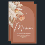 Casamento de erva da boêmia moderna terracotta pam<br><div class="desc">Cartão de na moda de casamento de sabotta boêmia moderno pampas.</div>