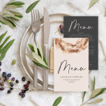 Casamento de erva-de-pampas botânica moderna<br><div class="desc">Um cartão de na moda de casamento da boêmia moderna,  botânica pampas. Texto moderno em preto tendencial,  terracota,  colorau natural e lacrimogêneo e texto de script.</div>