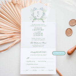 Casamento de Escolha entre o Elegante Floral Crest