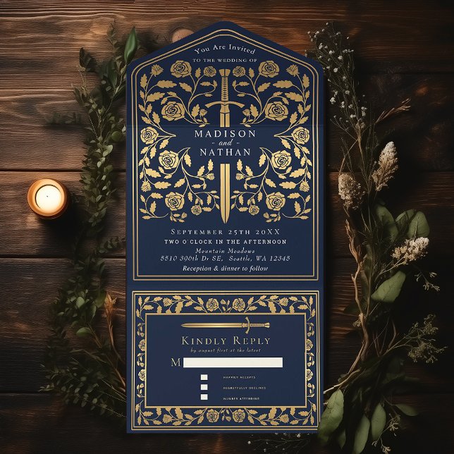 Casamento de Espada Real Medieval Azul (Criador carregado)