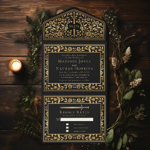 Casamento de Espada Real Medieval Negra