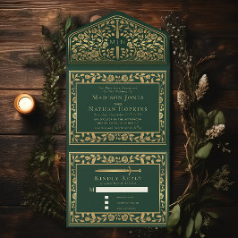 Casamento de Espada Real Medieval Verde