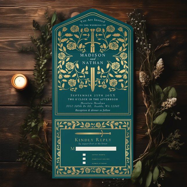 Casamento de Espadas Real Medieval de Teal (Criador carregado)