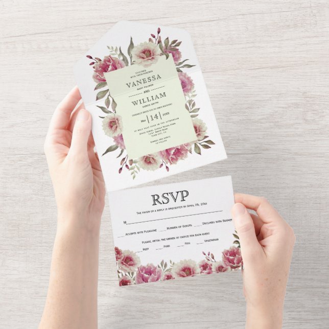 Casamento de espuma floral de rosa de Dusty (Tearaway)