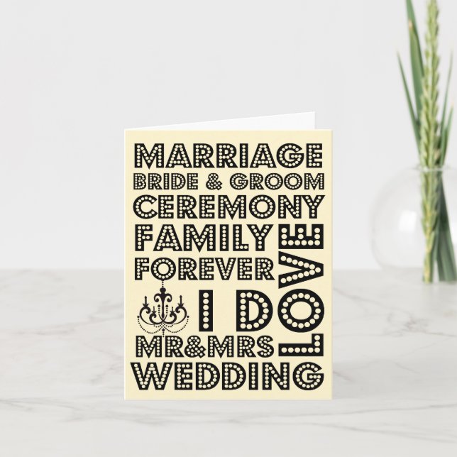 Casamento de Estilo Vegas Obrigado Notas (Frente)