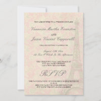 Casamento De Estilo Vintage Em Convites De Paris