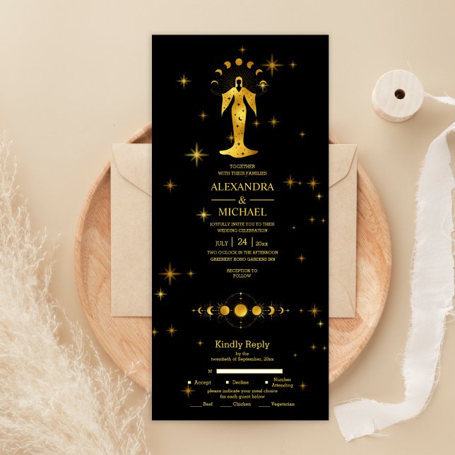 Casamento de Estrelas Celestiais Douradas Místicas (Criador carregado)