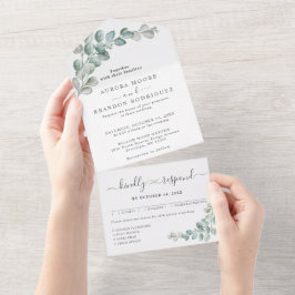 Casamento de Eucalipto Verde Água-forte Rústico
