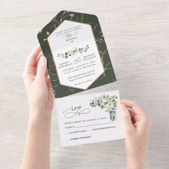 Casamento de Eucalipto Verdejante (Aba destacável)
