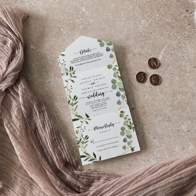 Casamento de Eucalyptus com Caligrafia Geométrica  (Criador carregado)