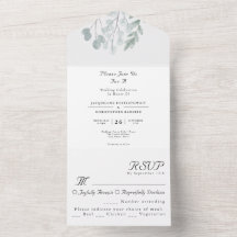 Casamento de Eucalyptus Rustic Floral Watercolor