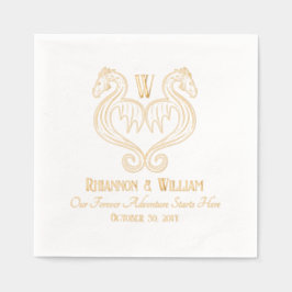 Casamento de Fantasia do Monograma Dourado Dragão 